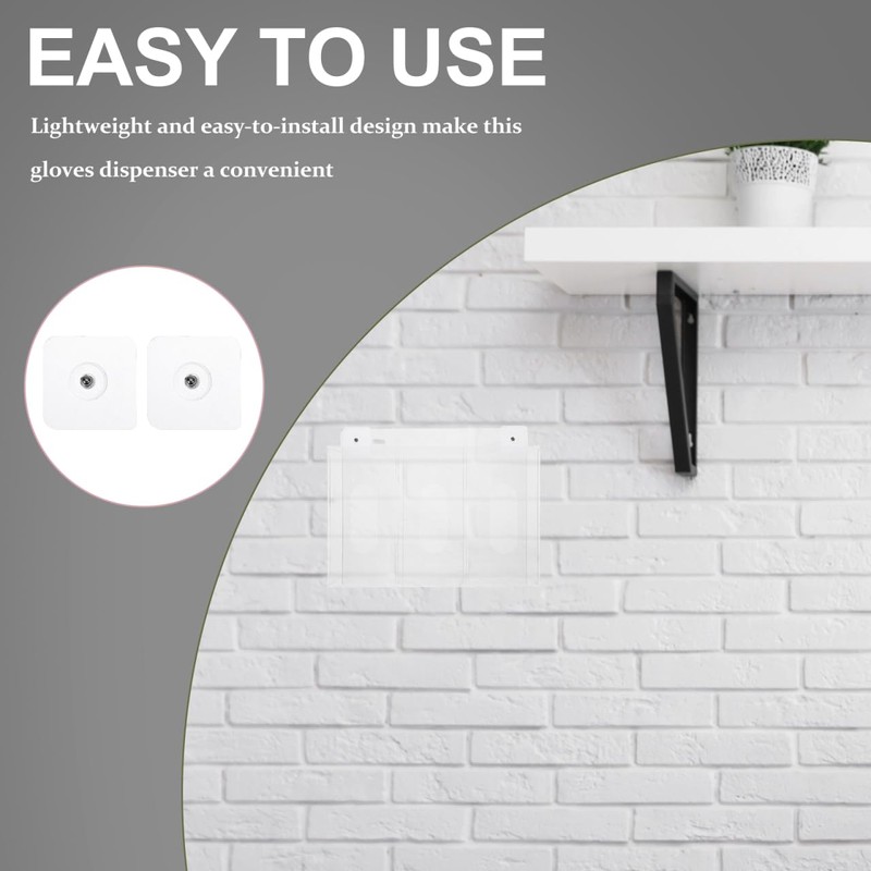 iplusmile Face Mask Dispenser 3 Grid Acrylic Glove Box Holder