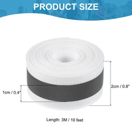 PATIKIL Reflective Tape Strip, 0.8" x 10FT High Visibility Reflective Strip Sew-on Reflective Tape DIY Safety Fabric Webbing for Bags Clothes Raincoats, White