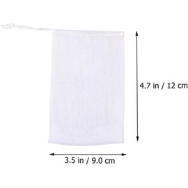 Zerodeko 50 piezas Redes Espumadoras para Jabón Doble Bolsa Exfoliante para Cara y Cuerpo Almacenamiento Práctico con Cuerda Colgante Uso Múltiple para Baño y Ducha