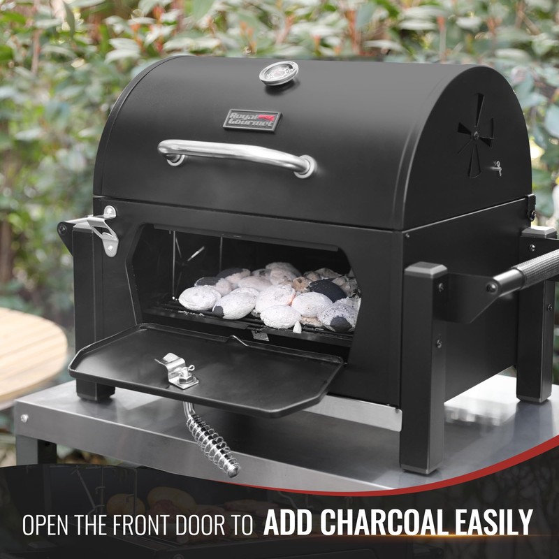Royal Gourmet CD1519 Portable Charcoal Grill with Warming Rack, Tabletop