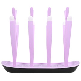 Baby Bottle Drying Rack Storage Cup Drainer Detachable Infant Nipple Shelf Cleaning DryerPurple