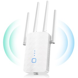 Repetidor de Señal WiFi IMUA,Extensor de Cobertura Inalámbrico Universal 1200Mbps,Compatible con Dual Band (2.4G/5G), Amplificador de Señal WiFi para Hogar y Oficina,Modo AP Compatible,Puerto Ethernet
