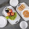 ZAROCRUS Large Serving Tray with Handles,19”x12” Large Rectangular Melamine Serving