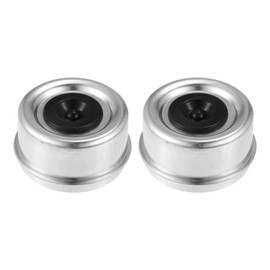 ACROPIX 2.72'' Trailer Axle Wheel Dust Cap Cup Trailer Bearing Dust Cap for Trailer Wheel Hubs Silver Tone - Pack of 2