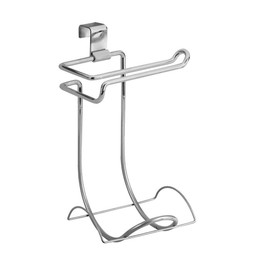 iDesign Classico Steel Toilet Paper Holder for Bathroom Storage, Over the Tank Toilet Tissue Organizer, Chrome
