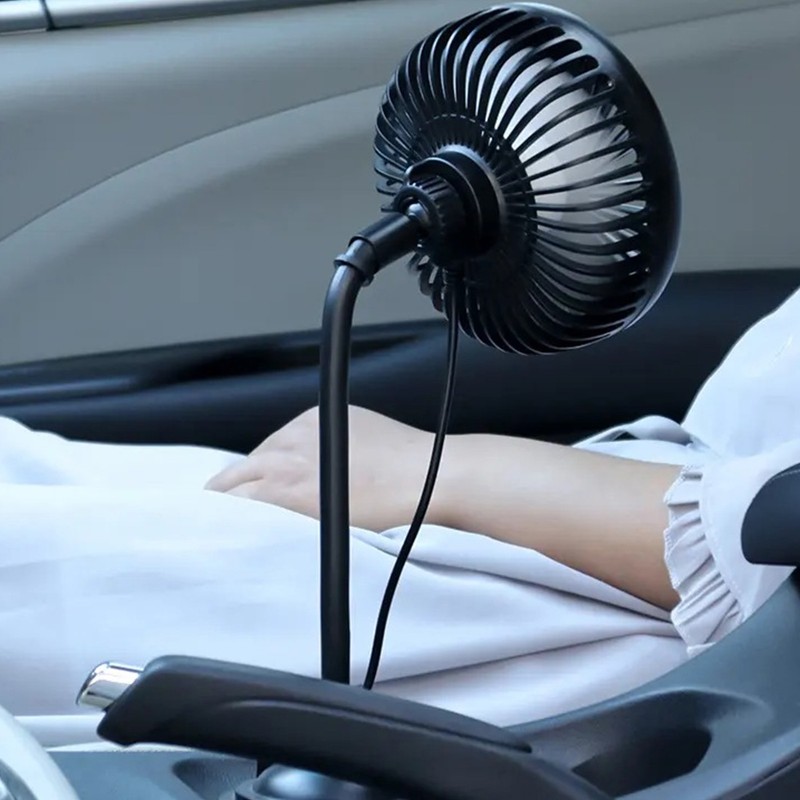 Car Fan Powerful Low Noise 3 Speeds Adjustable Portable USB