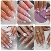 2 Box/24 Tabletts Nailart Perlen Mikroperlen Kaviar 0.8-3mm Gold Silber