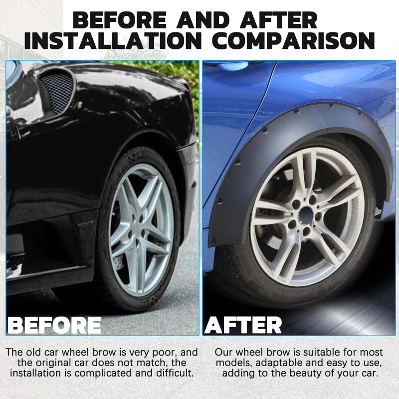 KEEPDSGN 4x 3.5" Fender Flares Wide Body Kit Wheel Arches