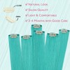 WENNALIFE TealGreen Clip-In Human Hair Extensions, 50 cm, 6 Pieces,