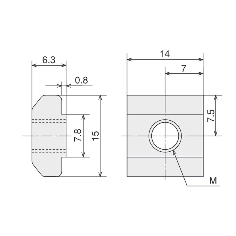 SUS (エスユウエス) ST Nut S (M6) SFN-TS6 50-piece pack