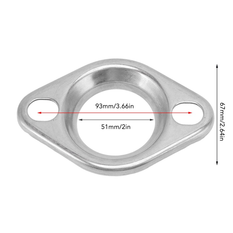 Aramox 2in Collector Manifold Flange Stainless Steel Exhaust Flange Adapter
