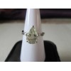 Unbranded Prasiolite and White Topaz Platinum over Sterling Silver Ring
