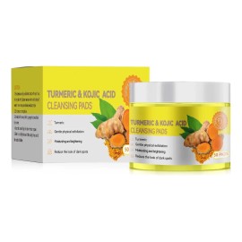 Almohadillas Limpiadoras Kójicas De Cúrcuma Para Rostro Y Cu