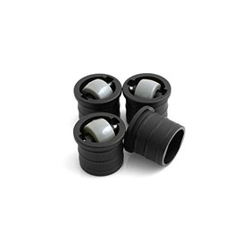 Design61 Furniture Castors Set of 4 Sliding Castors Furniture Castors Furniture Castors for Round Table Legs for Pipe Inner Diameter 28 mm for Insertion