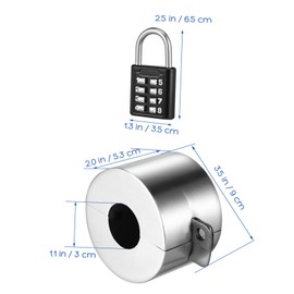 Gatuida Outdoor Spigot Lock Hose Casing Lock Metal Water Protector Theft Padlock Easy Install Stainless Steel Set of 1