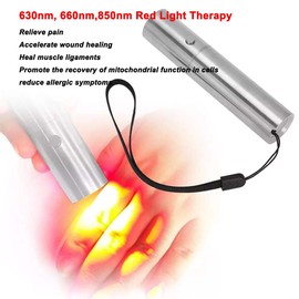 Red Light Lamp for Skin, Portable Light Bulb for Knee Neck Joint and Muscle Pain, 3 Wavelengths 630nm, 660nm and 850nm for Human Animal Dog