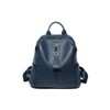 BagDesign Women's Genuine Leather Large Travel School Backpack -NAVY