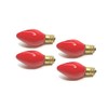 UI PRO TOOLS 4PC Red Night Light Bulb Candelabra Bulbs