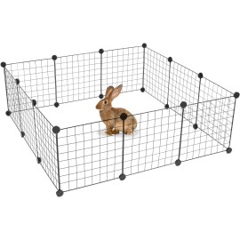 Work-It! Pet Playpen, Foldable Metal Exercise Pen | Small Animal Cage Indoor/Outdoor Meta