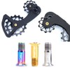 Funien 2pcs Titanium Bicycle Rear Derailleur Jockey Wheel Screw for