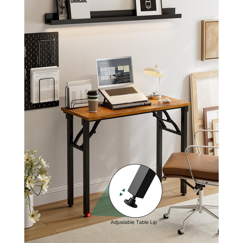 Frylr Small Folding Computer Desk – Portable 35.8 Inch Foldable