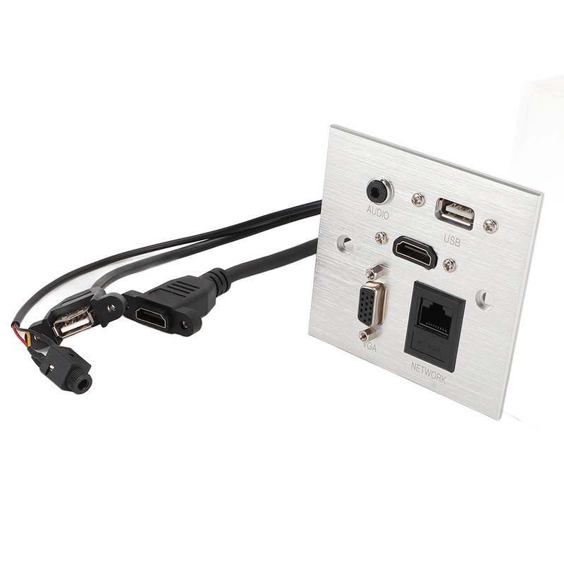 Multimedia Socket Aluminum Alloy USB HD VGA 3.5MM Sound RJ45