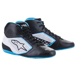 Alpinestars TECH-1 K START V2 SHOES - BLK WHT LT BLUE - 11