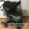Baby Stroller Sun Shade See Through Windproof Rain Proof Bassinet