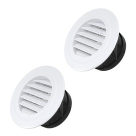 Round Air Vent Cover, 6 Inch Adjustable, ABS Ceiling Vent, WhiteRound Air Vent Cover, 6 Inch Adjustable for Living Room, Attic, Bathroom, Kitchen, Ventilation Use, White 1pack (4 Inch ramp 2pack)
