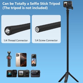 VRIG 20" Flexible Twist Mount & Camera Mount, Universal 1/4"-20 Screw, AC-37 Gooseneck Flexible Bracket for Go Pro Hero13/12/11, Insta 360 X5/X4, DJI Osmo Action 5Pro, Tripod, Surveillance Cam