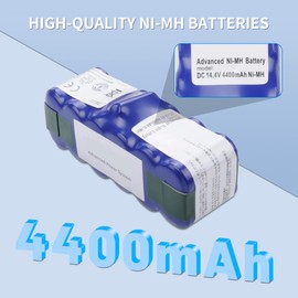 for iRobot Extended 4400Mah Ni-MH Battery, for Roomba R3 500 600 700 800 900 Series 500 510 520 530 531 532 540 550 552 560 562 570 600 620 630 650 660 760 770 780 790 870 880 980, X-Life Battery