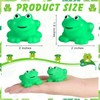 120 Pieces Rubber Frogs Mini Rubber Frogs for Bath Squeak