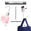 Pack of 20 Portable Laundry Hooks, 360° Rotating Boot Hanger,