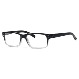 Eyekepper Spring Hinges Vintage Reading Glasses Men Readers Black Clear Frame