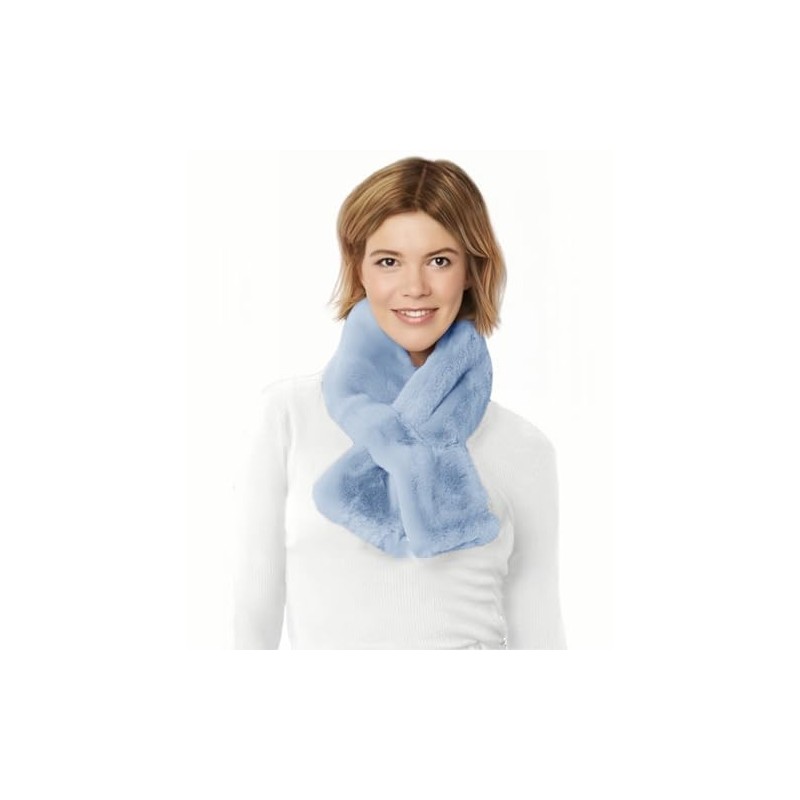 Lina & Lily Faux Fur Pull-Through Women's Winter Collar Scarf
