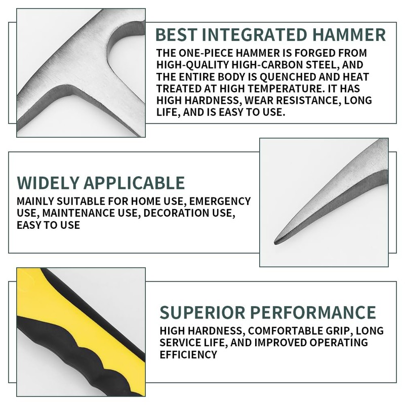 16 PCS Geology Rock Pick Hammer Kit, 22oz Hammer &