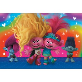 Trefl Trolls Band Together, Friendly Trolls - Puzzle 60 Elements - Colourful Puzzle with Heroes of the TV Series, Creative Entertainment, Game for Children from 4 Years