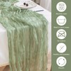 2 Pieces of Sage Green Table Runner,Table Runner,with 4 Double-Sided