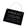 Sign "Vorsicht!" Freilaufende Hühner - Made of Slate Warning Sign