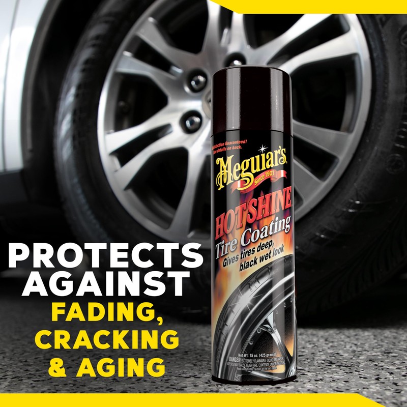 Meguiar's Hot Shine High Gloss Tire Coating - Get Long-Lasting