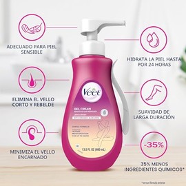 Depilatorio Crema Depilatoria Veet Gel Sensitive Onzas Fórmula Sensible Aloe Vera Vitamina Paquete