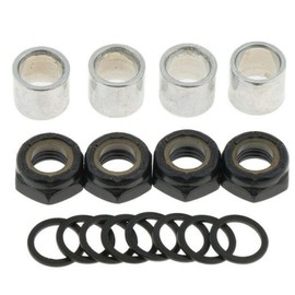 QOTSTEOS Metal Spacer Washer Hardware Kit Nuts Kit for Skateboard Bearing Spacers and Truck Washers Speed Rings Longboard Accessories