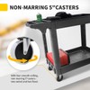 MaxWorks 80855 500-lb Utility Service PP Cart With Two Trays