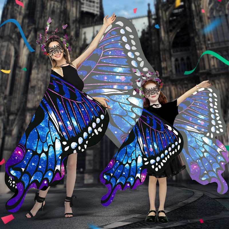 Sundonix Butterfly Wings Fairy Costume Adult - Monarch Moth Wings