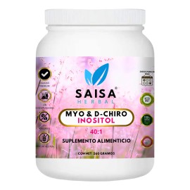 Myo Y D-chiro Inositol 260 Gramos Relación 40:1 Saisa Herbal Sabor Sin sabor