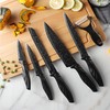 BRILENS Knife Set of 6, Ultra Sharp Stainless Steel Blades,