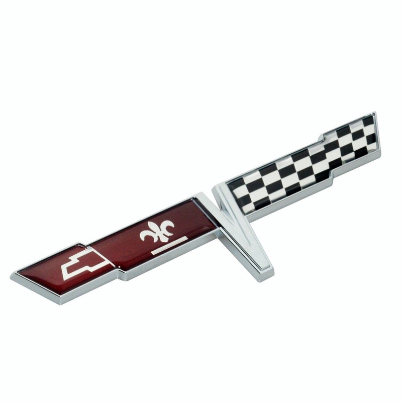 Pair Set 1980 Corvette C3 Front Nose Emblem and Rear