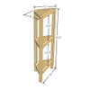 Asta Zini 3-Tier Free Standing Corner Shelf, Bathroom Corner Stand,