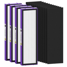 4 Pack FLT4850PT True HEPA Replacement Filter B, with Pet Pure Treatment for G-Guardian Air Purifier C4900 AC4880 AC4825 AC4850PT AC4870 CDAP4500 AC4300 and More