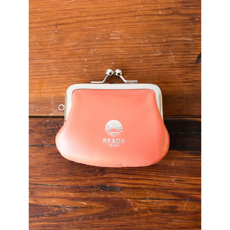 Beams Japan Matsunoya Cowhide Leather Mini Wallet Pouch, orange, ONE